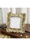 Gold 4x4 Vintage Resin Palm Leaves Square Picture Frame - 2