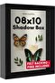 8x10 Shadow Box Frame with Shatter-Resistant Glass - Black