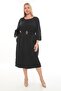 Buckle Belt and Button Detail on Side and Sleeve Dress Ets7249