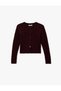 Crew Neck Buttoned Hair Knit Textured Knitwear Cardigan - 3