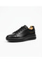 Black 100% Genuine Leather Eva Sole High Sole Comfortable Daily Men's Shoes Casual - 5