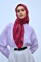 Viscose Velora Scarf Strawberry Red-Cherry Tone Patterned Anti-Slip 90X90 - 3