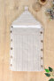 Baby Girl Boy Buttoned Cream Swaddle Blanket Newborn Gift Stl7123 - 2