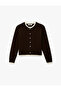 Crew Neck Buttoned Piped Knitwear Cardigan - 3