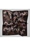 Viscose Velora Scarf Plum-Dried Rose-Petrol Blue Patterned Non-Slip Textured Durable 90X90 - 7