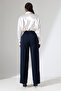 Women's High Waist with Elastic Back Palazzo Pants - 8