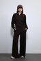 Brown Wide-Leg Striped Tracksuit Set