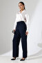 Women's High Waist with Elastic Back Palazzo Pants - 6