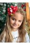 Luxury Christmas Merry Christmas Written Bowknot Gold Pendant Ball Teddy Bear Satin Crown Women's Children's Tiara - 2