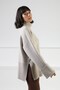 A.Beige Long Sleeve Women's Knitwear Sweater with Slit Turtlenecks on the Sides and Cashmere - 7