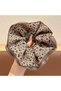 Brown Leopard Patterned Large Ruffled Rubber Buckle - 3