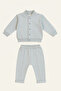 Baby Boy 2-Piece Set Jacket Pants Set Buttoned Cardigan Stylish Baby 2-Piece Set Gray - 2