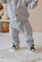 Baby Boy 2-Piece Set Jacket Pants Set Buttoned Cardigan Stylish Baby 2-Piece Set Gray