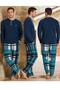Men's Pocketed Winter Fleece Pajamas Set 2252P - 2