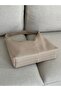 PLAIN LOOSE KNIT LEATHER DETAIL Taupe WOMEN'S SHOULDER BAG WIDTH40 LENGTH27 - 5