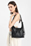 Barcelona Daily Medium Size Zipper Detailed Multi-Pocket Women's Shoulder and Backpack Navy Blue - 6