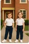 Pants with Appearance-Boosting Pockets, Comfortable and Stylish, Can Be Used in School and Day Care, Navy Blue Children's Trackpants. - 5