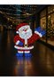 Large Size Santa Claus Figure with Led Lights – Christmas Outdoor Home Garden Showcase Ornament Decor - 2