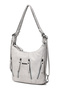 Barcelona Daily Medium Size Zipper Detailed Multi-Pocket Women's Shoulder and Backpack Gray - 3