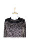Women's Asude Winter Quality Small Textured Abstract Patterned Black Plus Size Mother Dress - 3