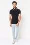 Men Sportswear Fit Short Sleeve Outdoor Polo Shirt, Black - 4