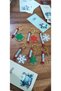 New Year's Gift, 5 Pieces, with Wishes, Snowflake Keychains with Vinyl Stickers on Plexiglass.