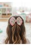Orange Donut Ribbon Bow Hair Clip, Handmade Special Day Grosgrain Ribbon Children's Clip-On Girl's Hair Clip