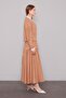 Camel gathered judge collar detailed skirt suit - 2