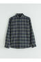 Regular Fit Plaid Men's Shirt - 5