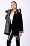 Genuine Leather Paneled Double-Sided Astrakhan Fur Coat with Black Rex Accessories - 3