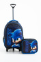 Sonic Wheeled Primary School Backpack Set – Fixed Handle, Folding Front Leg, with Lunch Bag