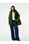 Leather-Look Waterproof K Hooded Coat with Faux Fur Inside and Zippered Pockets - 2