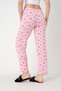 Cotton Thin Breathable Fabric Ribbon Waist Detailed Printed Pocketless Women's Pajama Bottoms - 3