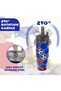 Large Water Bottle 900 ml for Boys 30 oz Football Tumbler for Kids Color Splash Design Insulated Stainless Steel Bottle with Straw, Handle & Lid Water Cup for Sports BPA-Free, Spill-Proof - 6