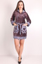 Women's Hooded Embroidered Zippered Bamboo Short Dressing Gown - 2