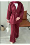 Women's Elastic Waist Skuba Kimono Pants Set - 2
