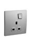 Legrand Mallia Senses Switched Socket Outlet 13A Pack of 2 - Dark Silver - 2