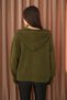 Hooded Long Sleeve Lace-Up Four Button Soft Textured Stylish Standard Length Winter Basic Knitwear Cardigan - 3