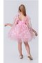 Babyaden Three-Dimensional Butterfly Tulle Fluffy Tutu Skirt with Bow Birthday Graduation Girl Dress - 4