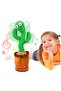 Funny Talking Cactus Toy for Kids – Rechargeable Dancing & Voice Repeating Toy with Music LED Lights