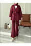 Women's Elastic Waist Skuba Kimono Pants Set