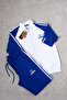 Men's 2-Thread Jersey Fabric Wide-Leg Blue White Tracksuit Set - 2
