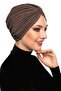 Soft Cross W Milk Coffee Ready-To-Wear Turban Hijab Bonnet Suitable for Medical Use - 3