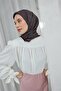 Viscose Velora Scarf Cherry Gray Striped Lightweight Flowy 90X90 - 6