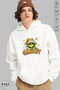 Unisex Hoodie Long Sleeve Grinchy Printed Hooded Fleece-Lined Oversized Cotton Sweatshirt - 4