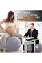 Exercise Ball with Quick Foot Pump,Anti Burst and Slip Stability Balance Yoga Ball - 3