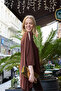 Women's Asymmetrical Cut Sandy Fabric Spring Summer Blouse - 8
