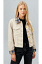 Women's Plaid Pack Blue Paneled Melton Jacket - 4