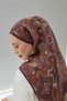 Viscose Velora Scarf Brown Multi-Colored Patterned Tok Duruşlu 90X90 - 4