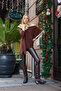 Women's Asymmetrical Cut Sandy Fabric Spring Summer Blouse - 4